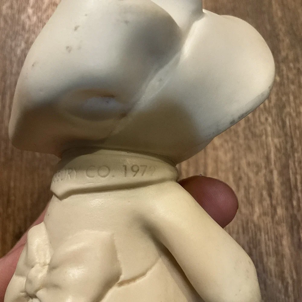Vintage 1972 Poppin Fresh Pillsbury Dough Girl Rubber Doll Poppy‎ Collector Toy